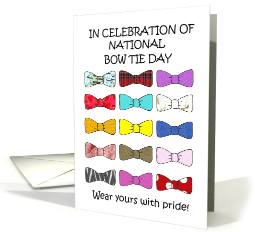 National Bow Tie Day August 28th. card (1447520)