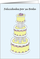 Spanish Wedding Congratulations Felicidades por su Boda Cake card