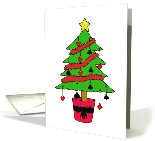 Card Game Christmas Tree with Heart Clubs Spades &... (1458180)