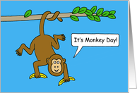 National Monkey Day December 14th Cartoon Talking Monkey card