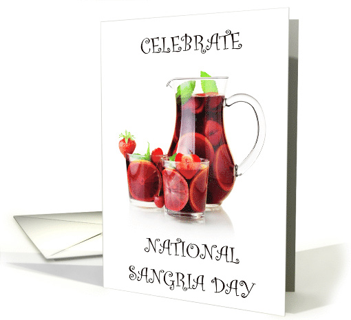 National Sangria Day December 20th Delicious Looking Drinks card