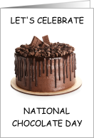 National Chocolate Day October 28th Deluxe Chocolate Cake card
