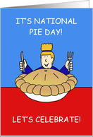 National Pie Day January 23rd Pie Cartoon card