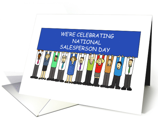 National Salesperson Day March Cartoon Group of People card (1469376)