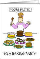 Baking Party Invitation. card