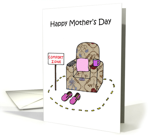 Mother's Day Fun Comfort Zone Cartoon Humor card (1478932)