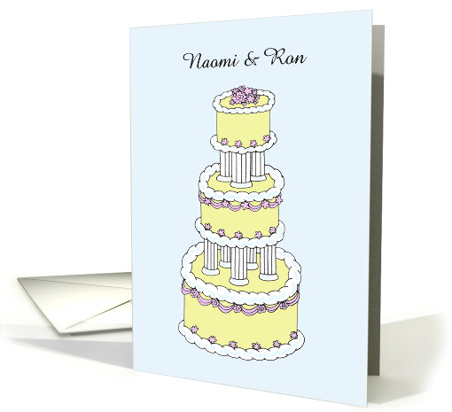 Wedding Cake Bride and Groom Names Blank Any Occasion card (1479218)