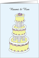 Wedding Cake Bride and Groom Names Blank Any Occasion card