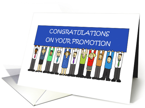 Congratulations on Your Promotion Cartoon Group of People card