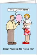 National Ice Cream Day July Cartoon Couple Humor card