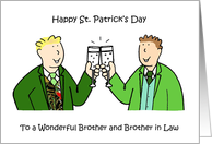 Happy St. Patrick’s Day Brother and Brother in Law Cartoon Couple card
