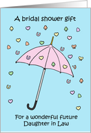 Bridal Shower Gift for Future Daughter in Law Confetti and Umbrella card