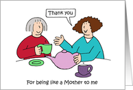 Thank You for Being Like a Mother to Me Cartoon Ladies card