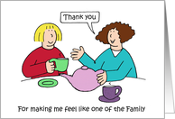 Thank You for Making Me Feel Like One of the Family, Cartoon Ladies. card