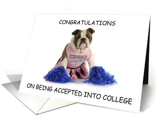 Congratulations College or School Acceptance Bulldog... (1499010)