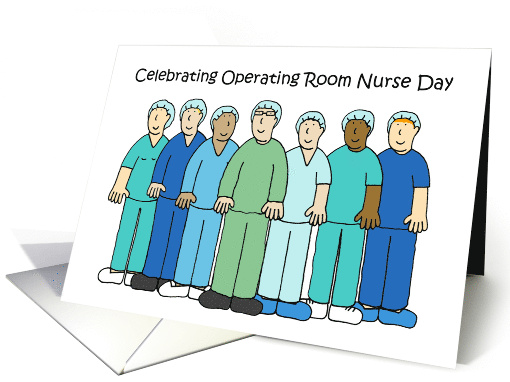 Operating Room Nurse Day November 14th Cartoon Group card (1502502)