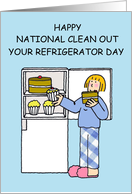 National Clean Out Your Refrigerator Day November 15th Diet Cartoon card