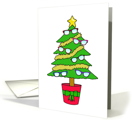 Happy Christmas Optician Optometrist Cartoon Xmas Tree... (1506380)