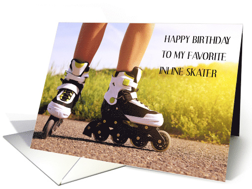 Inline skater Happy Birthday Skater in the Countryside card (1509388)