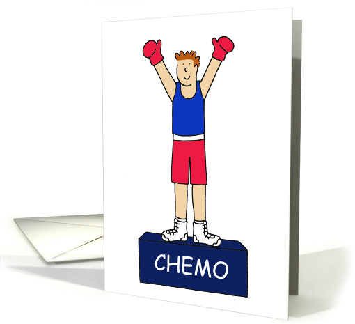 Chemotherapy Treatment Cancer Support for Him Cartoon Boxer card