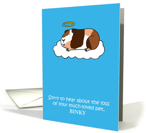 Loss of Guinea Pig Sympathy to Personalize Cute Pet with Halo card