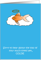 Sympathy for Loss of Pet Fish Cartoon to Customize with Any Name card