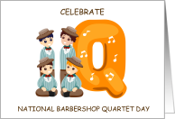 National Barbershop Quartet Day April 11th card