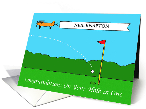 Congratulations Golf Hole in One to Personalize With Any Name card