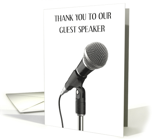 Thanks You to Guest Speaker Handheld Microphone card (1523188)