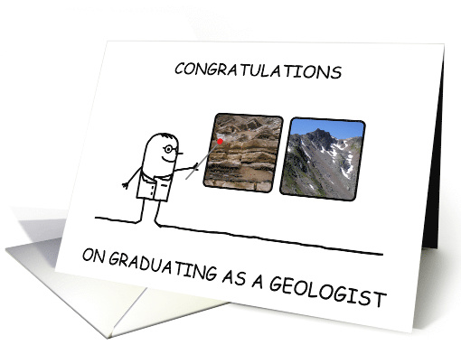 Geology Graduate Congratulations Cartoon Geologist card (1524440)