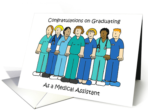 Congratulations Medical Assistant Graduation Cartoon Group card