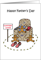 Happy Father’s Day from Triplets Cartoon Comfort Zone Humor card