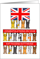 Congratulations on RAF Passing Out Parade Cartoon Cats card