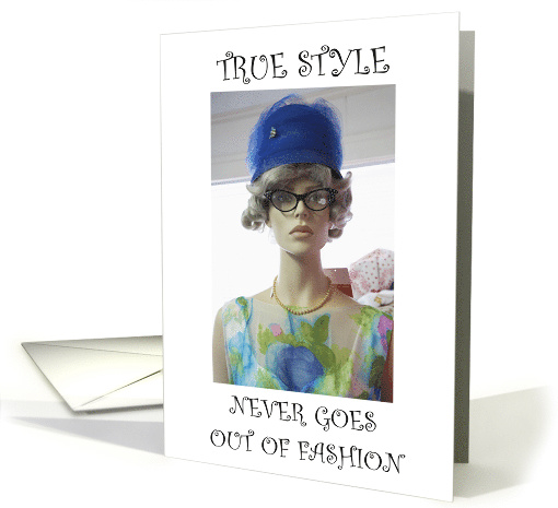 National Thrift Store Day August 17th Stylish Retro Mannequin card