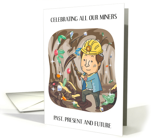 National Miners Day December 6th Illustration of a Miner card