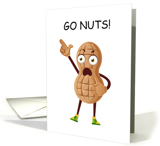 National Peanut Day Go Nuts September 13th Cartoon Peanut card