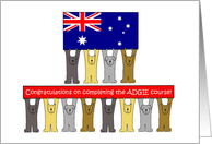 Congratulations on Completing the ADGIE Course, Cartoon Dogs. card