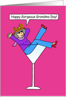 Gorgeous Grandma Day July 23rd Lady in a Cocktail Glass card