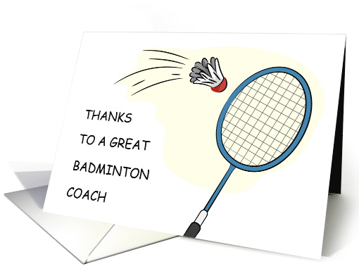 Thanks to Badminton Coach Shuttlecock and Racket card (1574538)