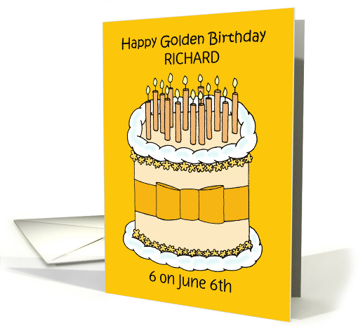 Golden Birthday 6 on the 6th to Personalize Any Name card (1580652)