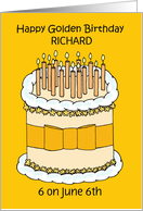 Golden Birthday 6 on the 6th to Personalize Any Name card