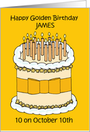 Golden Birthday 10 on the 10th to Personalize Any Name card