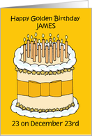 Golden Birthday 23 on the 23rd to Personalize With Any Name card