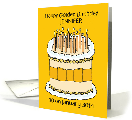 Golden Birthday 30 on the 30th to Personalize Any Name card (1580714)