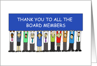 Thank You to All the Board Members Cartoon Group of People card