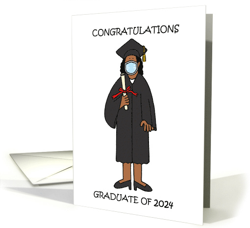 Coronavirus Graduation 2024 Congratulations African American Lady card