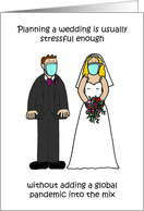 Covid 19 Wedding Planning Stress Postponement Cartoon Humor card