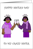 Happy Sister’s Day August African American Funky Ladies card