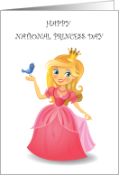 National Princess Day November 18th Princess with Bluebird card