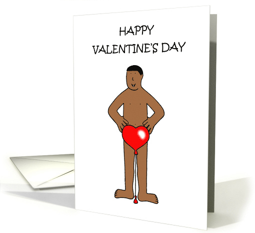 Happy Valentine's Day Cartoon African American Man... (1663568)